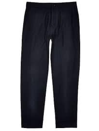 River Island Navy Wool-blend Jogger Trousers