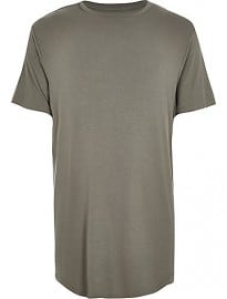 River Island Grey Longer Length Loose Fit T-shirt