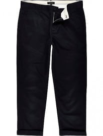 River Island Navy Wide Leg Trousers
