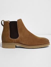 River Island Brown Suede Chelsea Boots