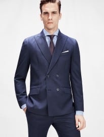 He By Mango Double-breasted Suit Blazer