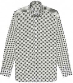 Reiss Empire Diamond Print Shirt Green