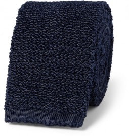 Drakes Slim Knitted Silk Tie