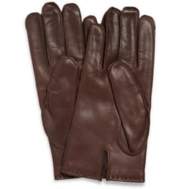Mulberry Cashmere-lined Leather Gloves