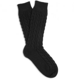 Corgi Cable-knit Cashmere Socks