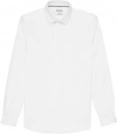 Reiss Dust Bluff Collar Shirt White