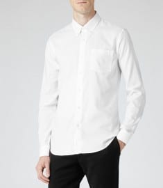 Reiss Ascot Button-down Oxford Shirt White
