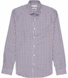 Reiss Marty Slim-fit Check Shirt Bordeaux
