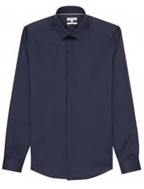 Reiss Comet Concealed Placket Shirt Navy