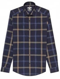 Reiss Bandit Sketch Check Shirt Navy