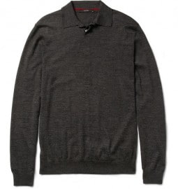 Gucci Long-sleeved Wool Polo Shirt