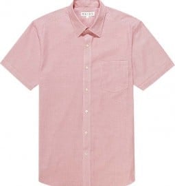 Reiss Albury Short Sleeve Microweave Shirt Red