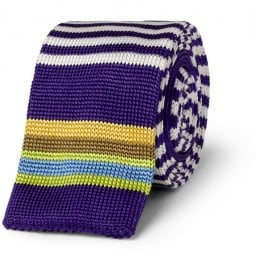 Etro Striped Knitted Silk Tie