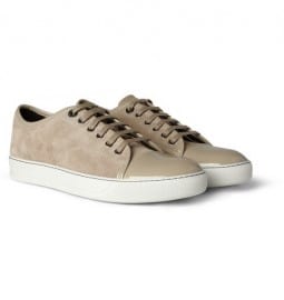 Lanvin Suede And Patent-leather Sneakers