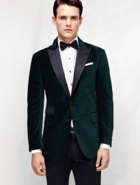 He By Mango Applique Velvet Tailored Blazer