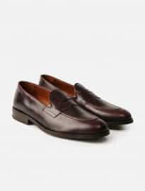 He By Mango Leather Loafers