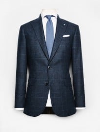 He By Mango Prince Of Wales Wool-blend Suit Blazer