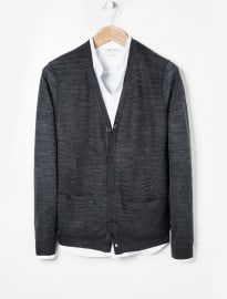 He By Mango Pocket-front Wool-blend Cardigan