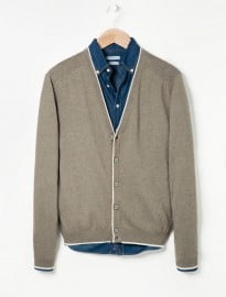 He By Mango Contrast Elbow-patch Cardigan