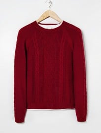 He By Mango Wool-blend Cable-knit Sweater
