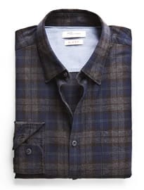 He By Mango Slim-fit Plaid Cotton Shirt
