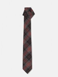 He By Mango Check Wool-blend Tie