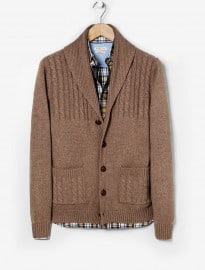 He By Mango Cable-knit Wool-blend Cardigan