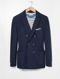 He By Mango Double-breasted Cotton Blazer