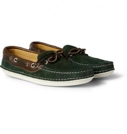 Quoddy Suede And Leather Boat Shoes