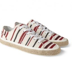 Dolce & Gabbana Striped Canvas Espadrille Sneakers