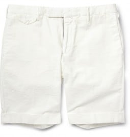 Slowear Incotex Slim-fit Cotton-seersucker Shorts
