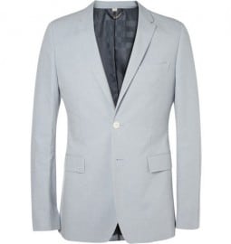 Burberry London Slim-fit Cotton And Linen-blend Suit Jacket