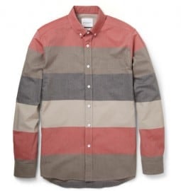 Saturdays Surf Nyc Crosby Slim-fit Striped Cotton-poplin Shirt