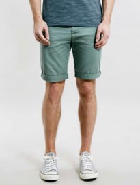 Topman Khaki Longer Length Chino Shorts