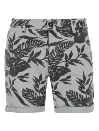 Topman Grey Leaf Pattern Shorts