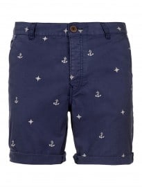 Topman Blue Nautical Motif Shorts