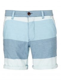 Topman Blue Block Stripe Shorts