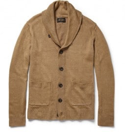 Beams Plus Shawl-collar Linen Cardigan