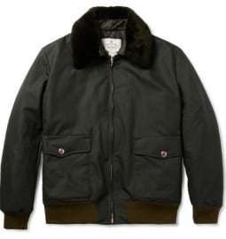 Private White V.c. Quilted Waxed-cotton Flight Jacket