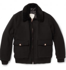 Private White V.c. Quilted Wool Flight Jacket