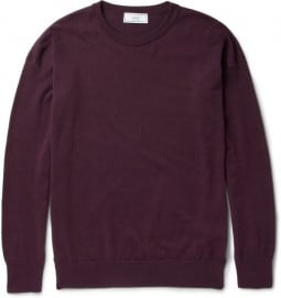 Ami Knitted Linen And Cotton-blend Sweater