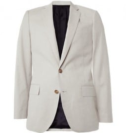 J.crew Grey Ludlow Striped Cotton Suit Jacket