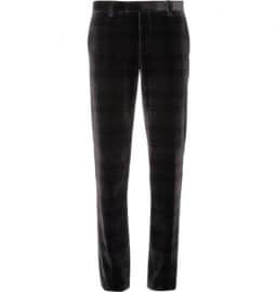 Etro Relaxed-fit Check Velvet Trousers