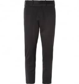 Neil Barrett Cropped Tapered-leg Jersey Tuxedo Trousers