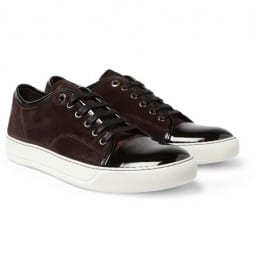 Lanvin Suede And Patent-leather Sneakers