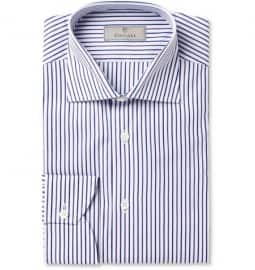 Canali White Striped Cotton Shirt