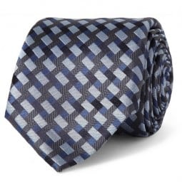 Canali Patterned Woven-silk Tie