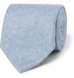 Emma Willis Two-tone Woven-cashmere Tie