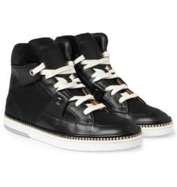 Jimmy Choo Barlowe Metal-studded Leather High Top Sneakers