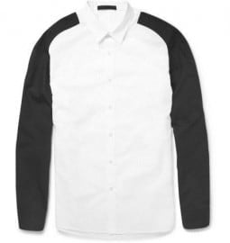 Alexander Wang Contrast-sleeve Cotton Shirt